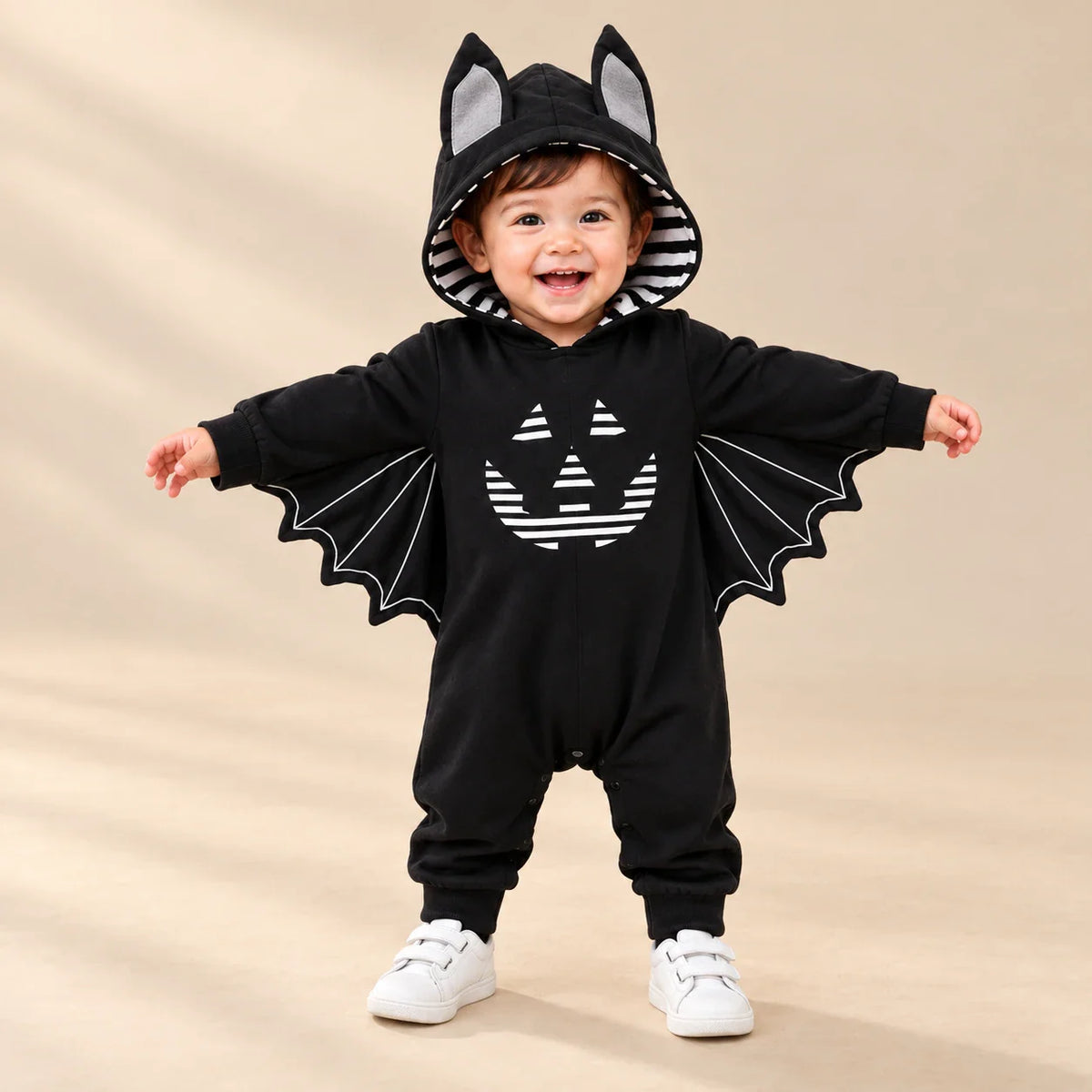 TibaToes™ Little Bat Hooded Romper