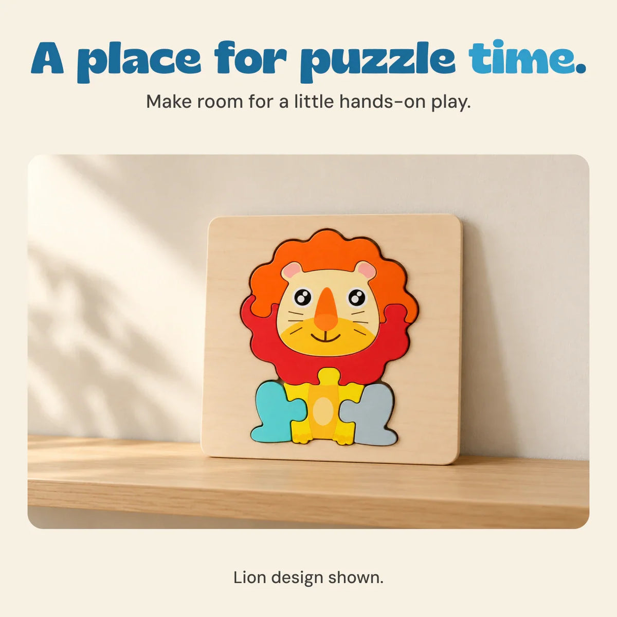 TibaToes™ Shape & Learn Wooden Puzzle
