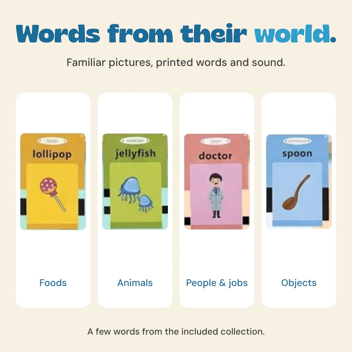 TibaToes™ Montessori Talking Flashcards