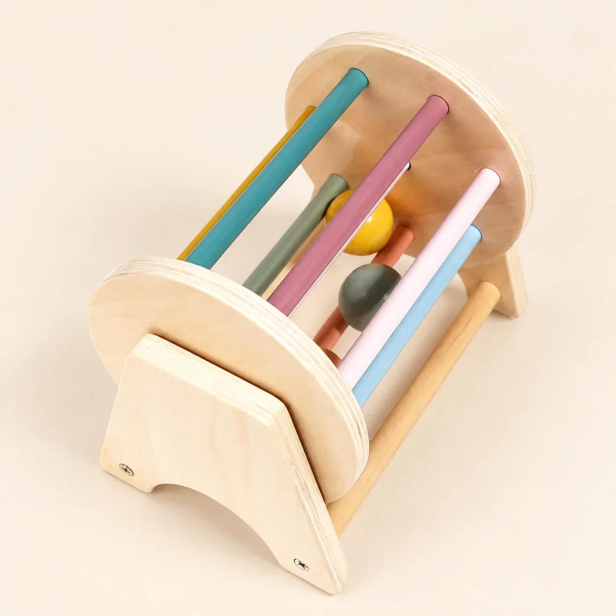 TibaToes™ Montessori Wooden Spinning Drum