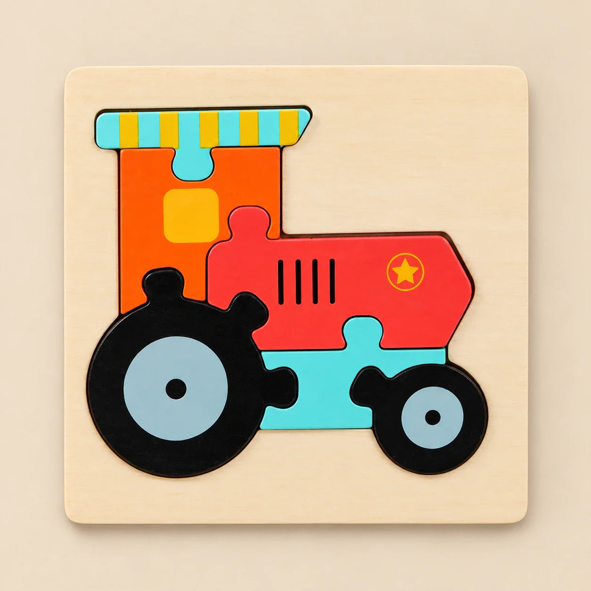 TibaToes™ Shape & Learn Wooden Puzzle