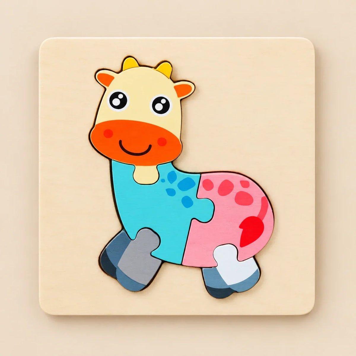 TibaToes™ Shape & Learn Wooden Puzzle