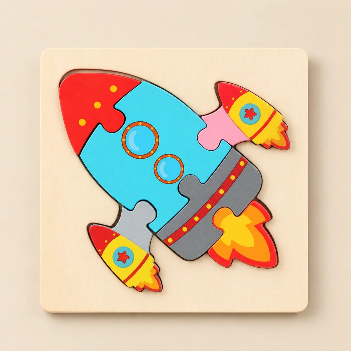 TibaToes™ Shape & Learn Wooden Puzzle