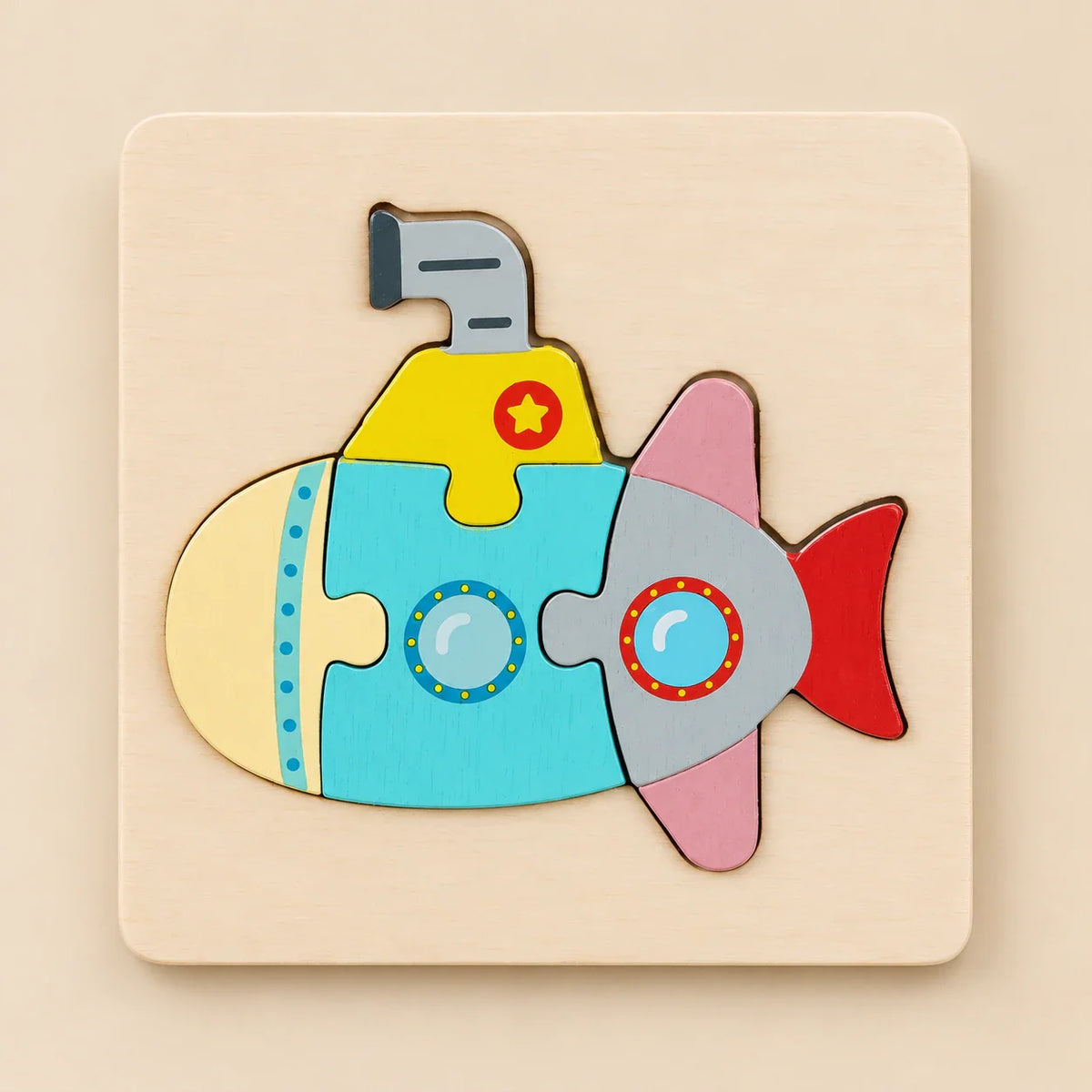 TibaToes™ Shape & Learn Wooden Puzzle
