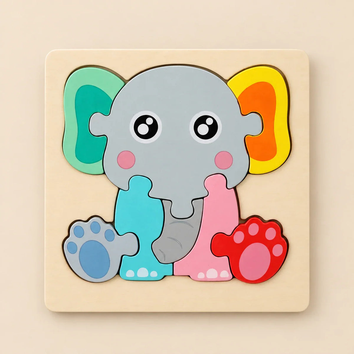 TibaToes™ Shape & Learn Wooden Puzzle