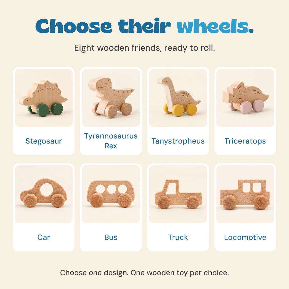 TibaToes™ Wooden Wonder Wheels
