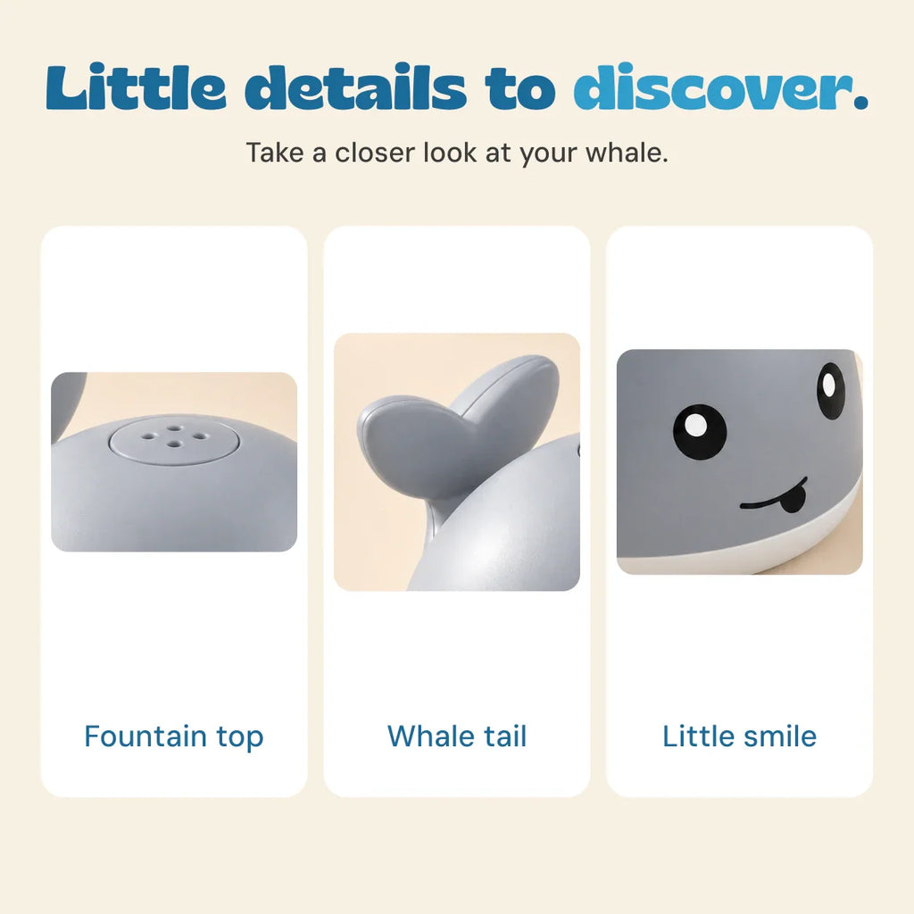 TibaToes™ Light-Up Whale Splashtime Toy