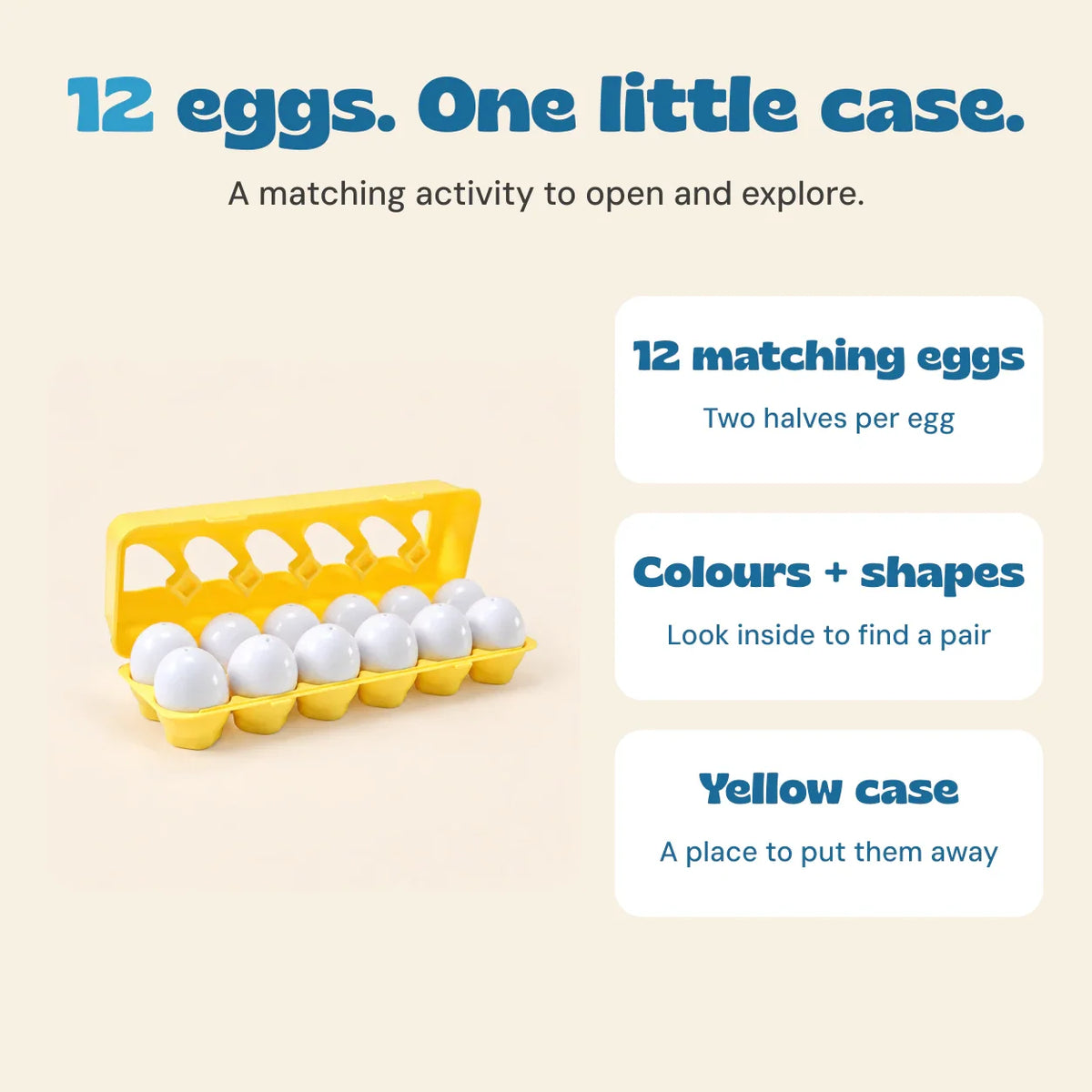 TibaToes™ Montessori Shape Sorting Eggs
