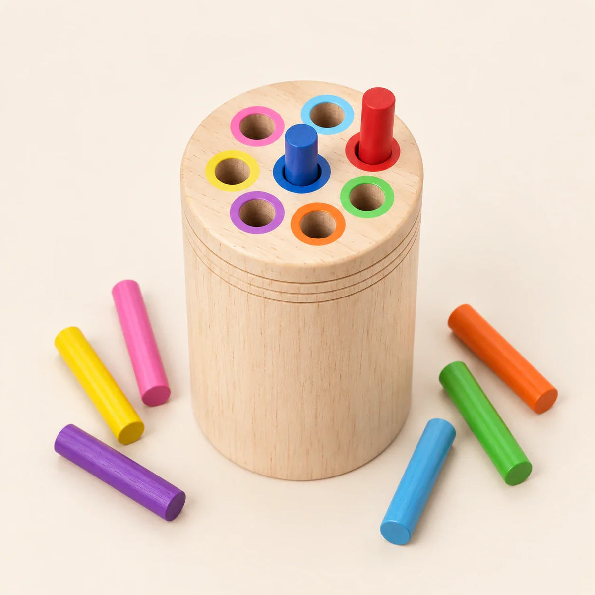 TibaToes Montessori Multi-Skill Sorting Cylinder