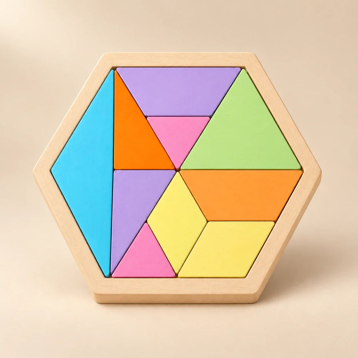 TibaToes™ Wooden Tangram Puzzle Board