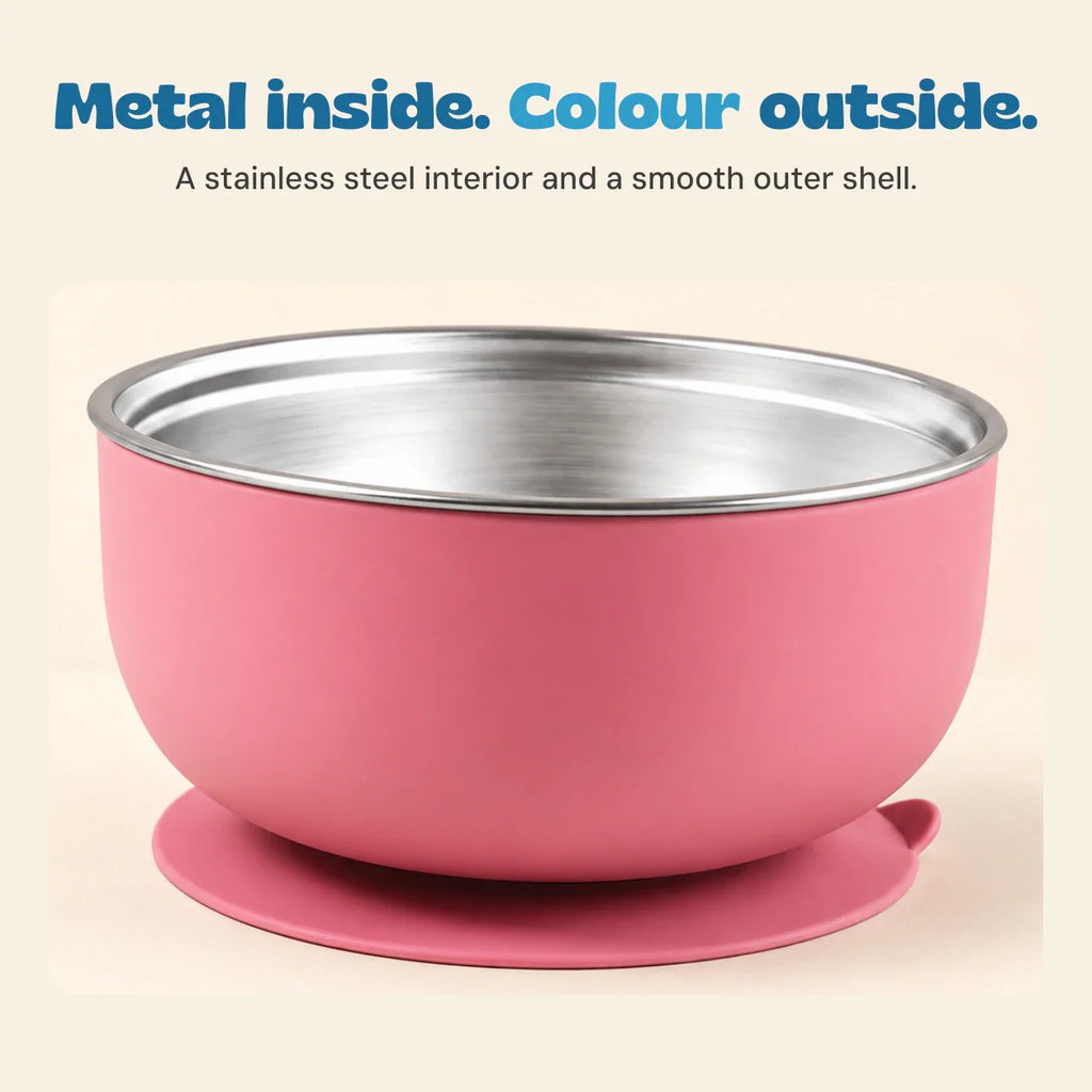 TibaToes™ BearGrip Stainless Steel Suction Bowl