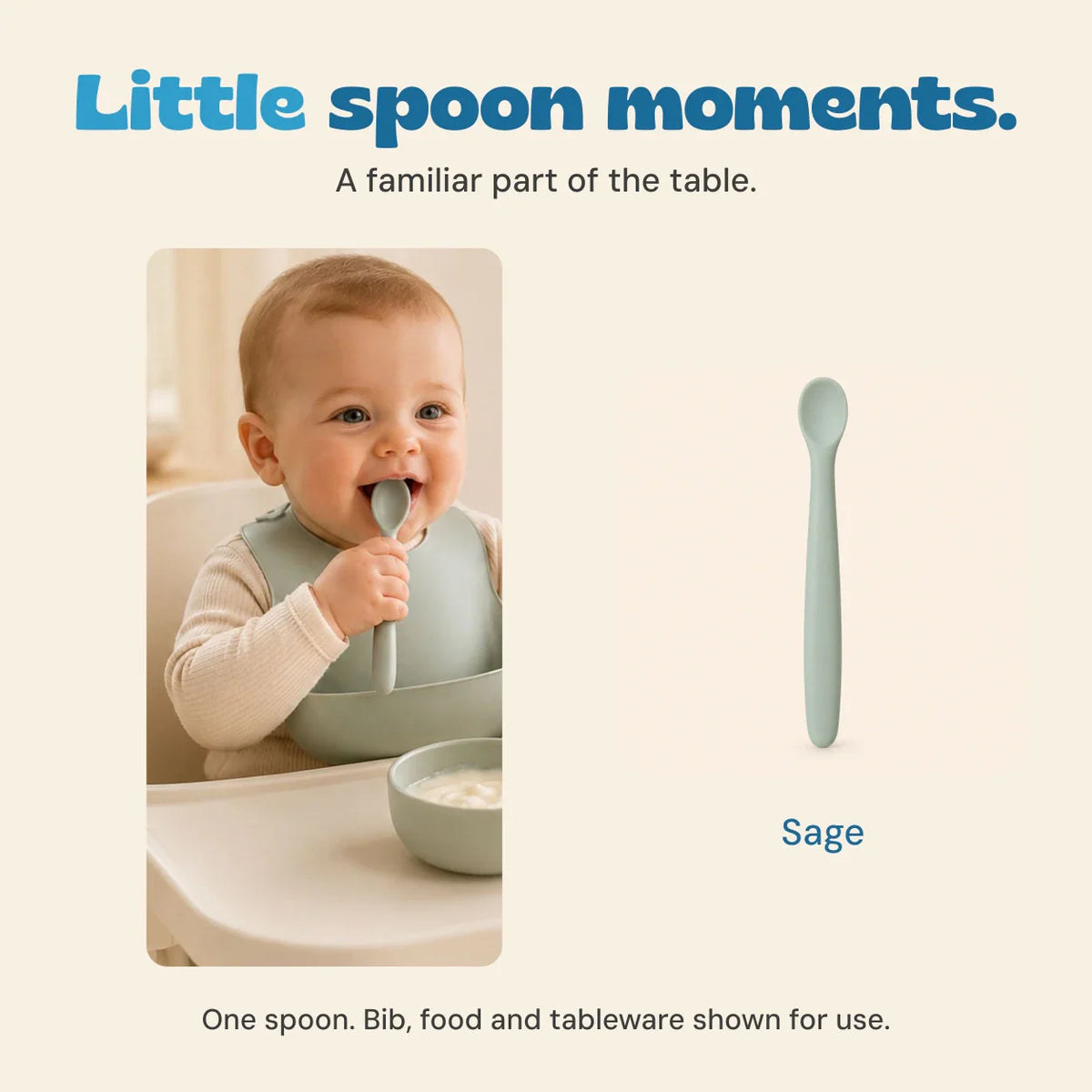 TibaToes™ SoftStart Silicone Baby Feeding Spoon