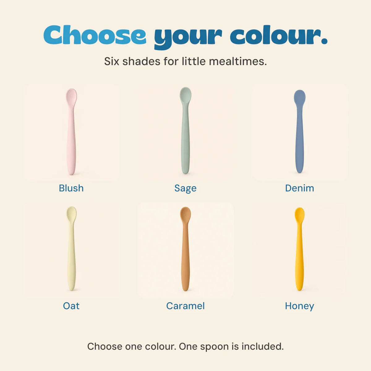 TibaToes™ SoftStart Silicone Baby Feeding Spoon