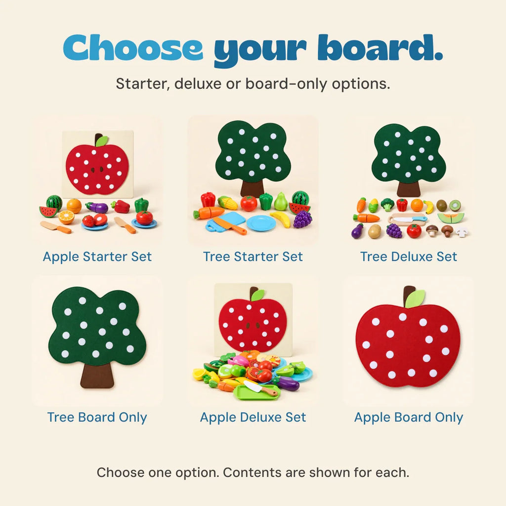 TibaToes™ ApplePatch Felt Food Sorting Board