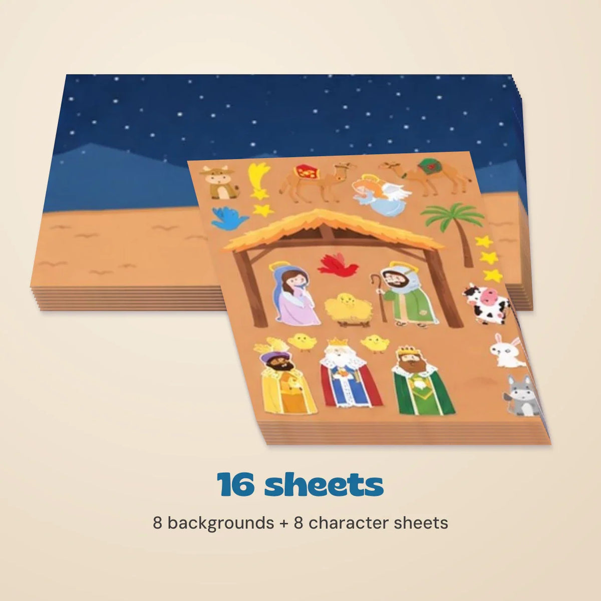 TibaToes™ Christmas Nativity Sticker Story Set