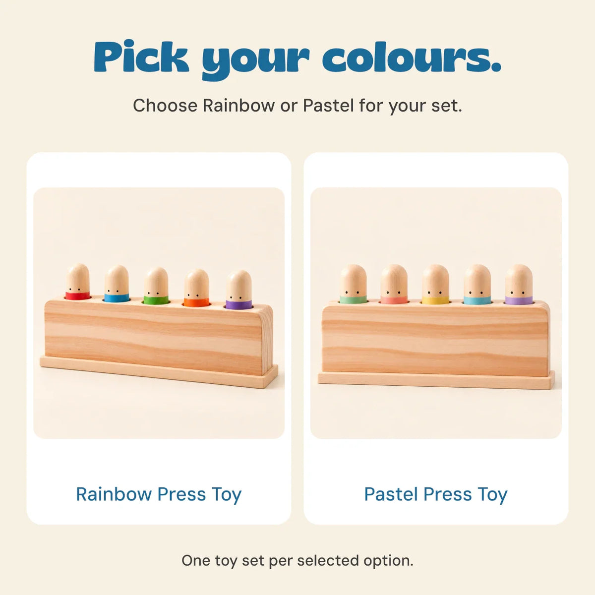 TibaToes™ Pop & Press Wooden Activity Toy