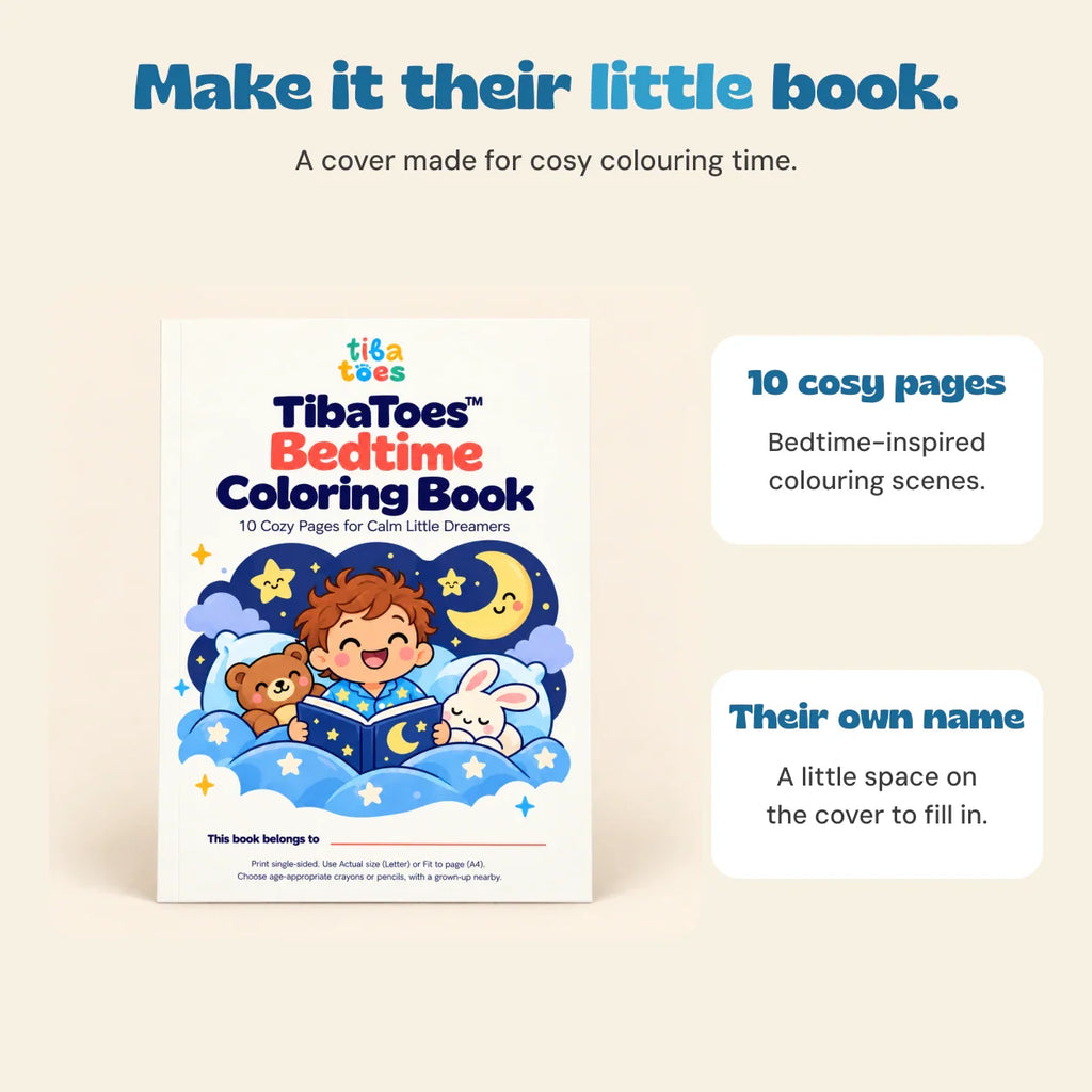 TibaToes™ Bedtime Coloring Book