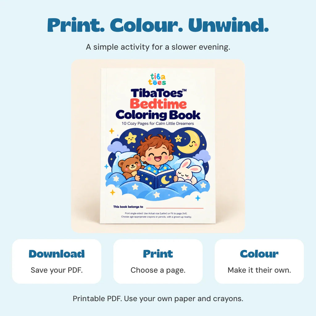 TibaToes™ Bedtime Coloring Book