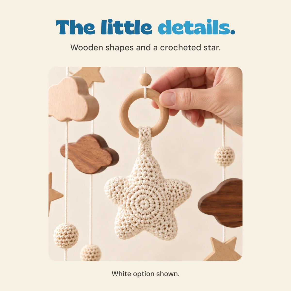 TibaToes™ Wooden Baby Mobile