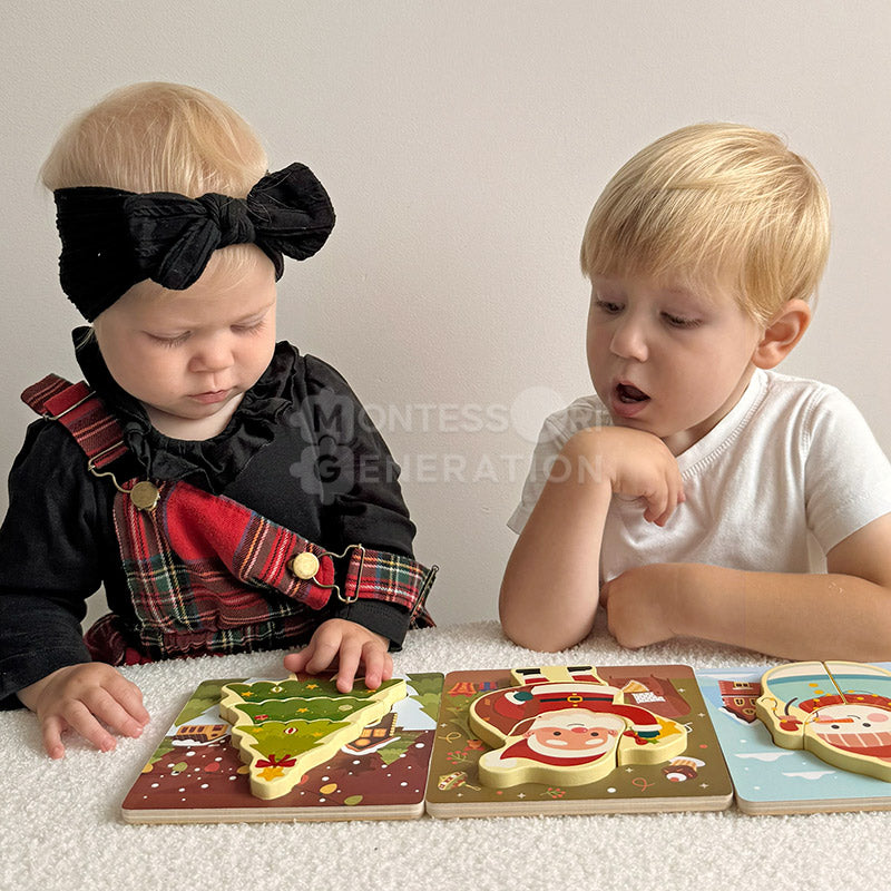Montessori Toddler Xmas Puzzles