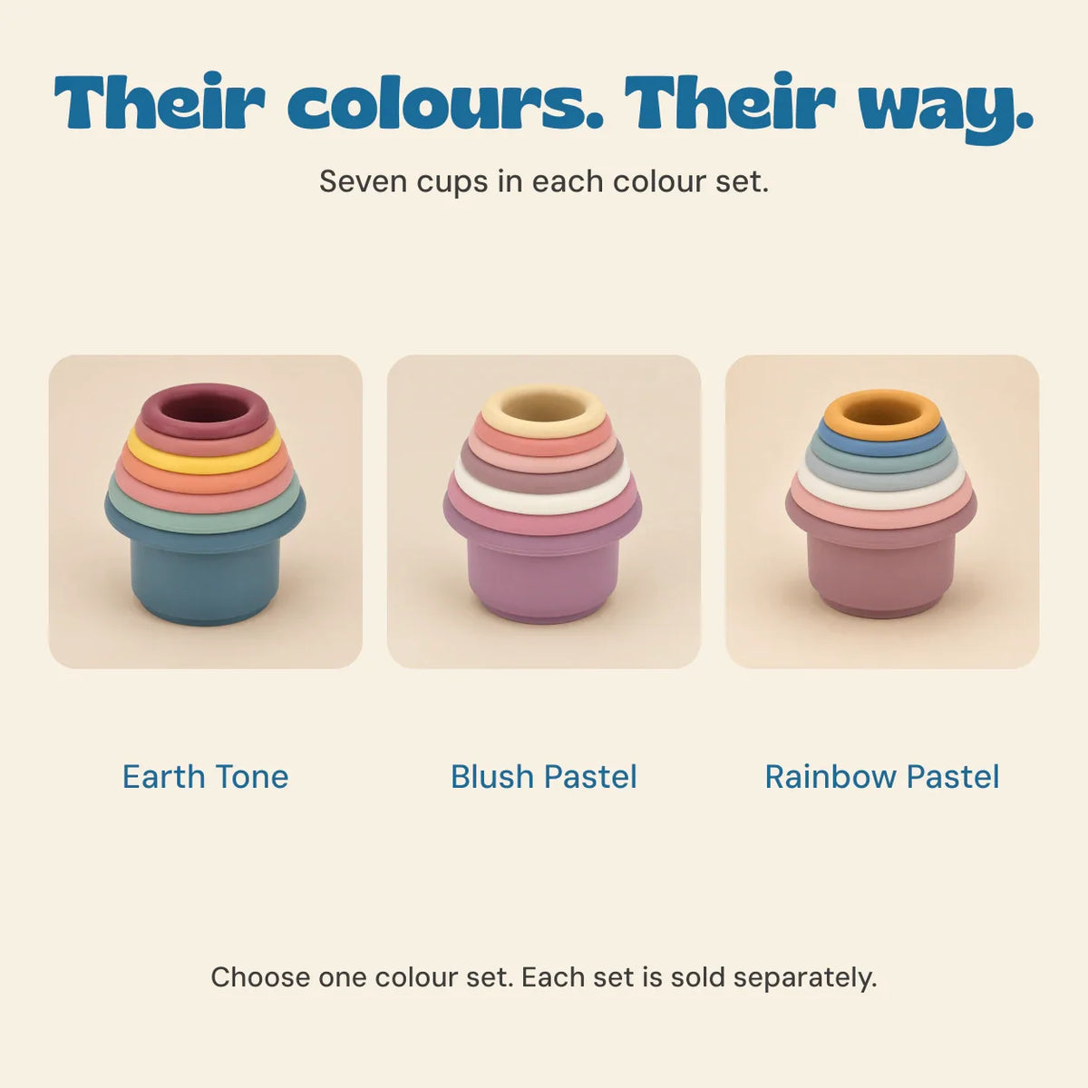 TibaToes™ SoftStack Silicone Stacking Cups